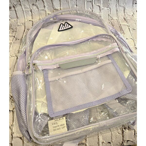 Trailmaker Clear Voilet Accented Backpack, New, Target Brand, Good Quality
